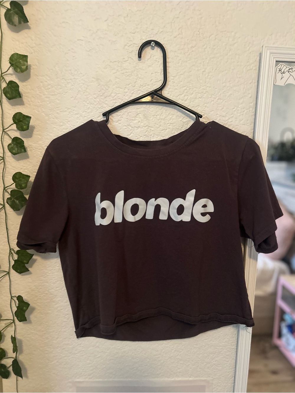 "Blonde" Graphic Crop Tee - Women's Short Sleeve Top (frank ocean)